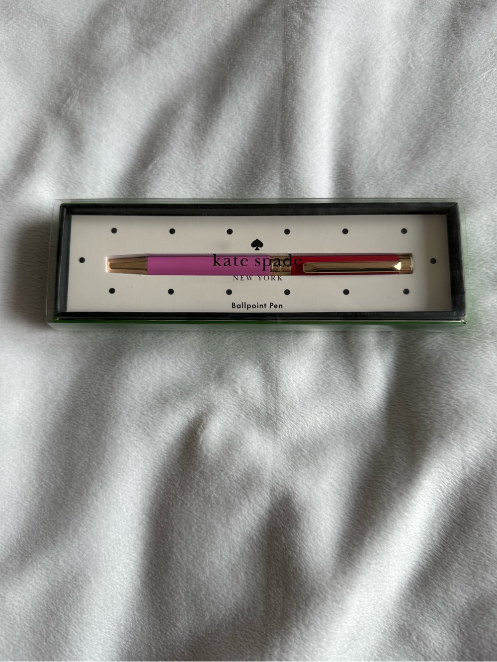 kate spade New York Red & Pink Colorblock Ballpoint Pen NWT
